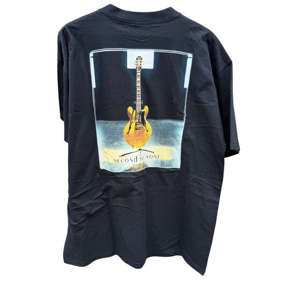 Vintage 2003 Gibson Epiphone Elite Guitar Second to None Black Shirt Men's XL - Picture 1 of 6